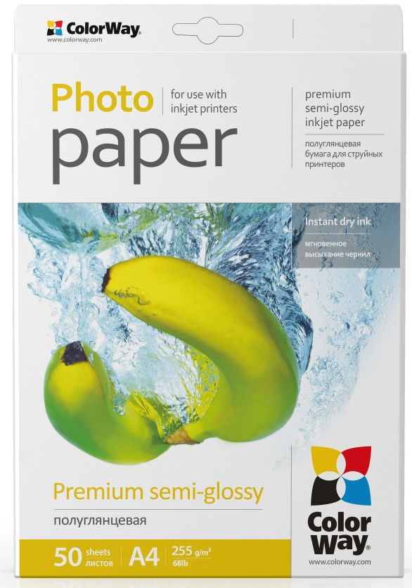 Фотопапір Colorway 255g/m2, А4, 50л (PNG255050A4) - Фото 1