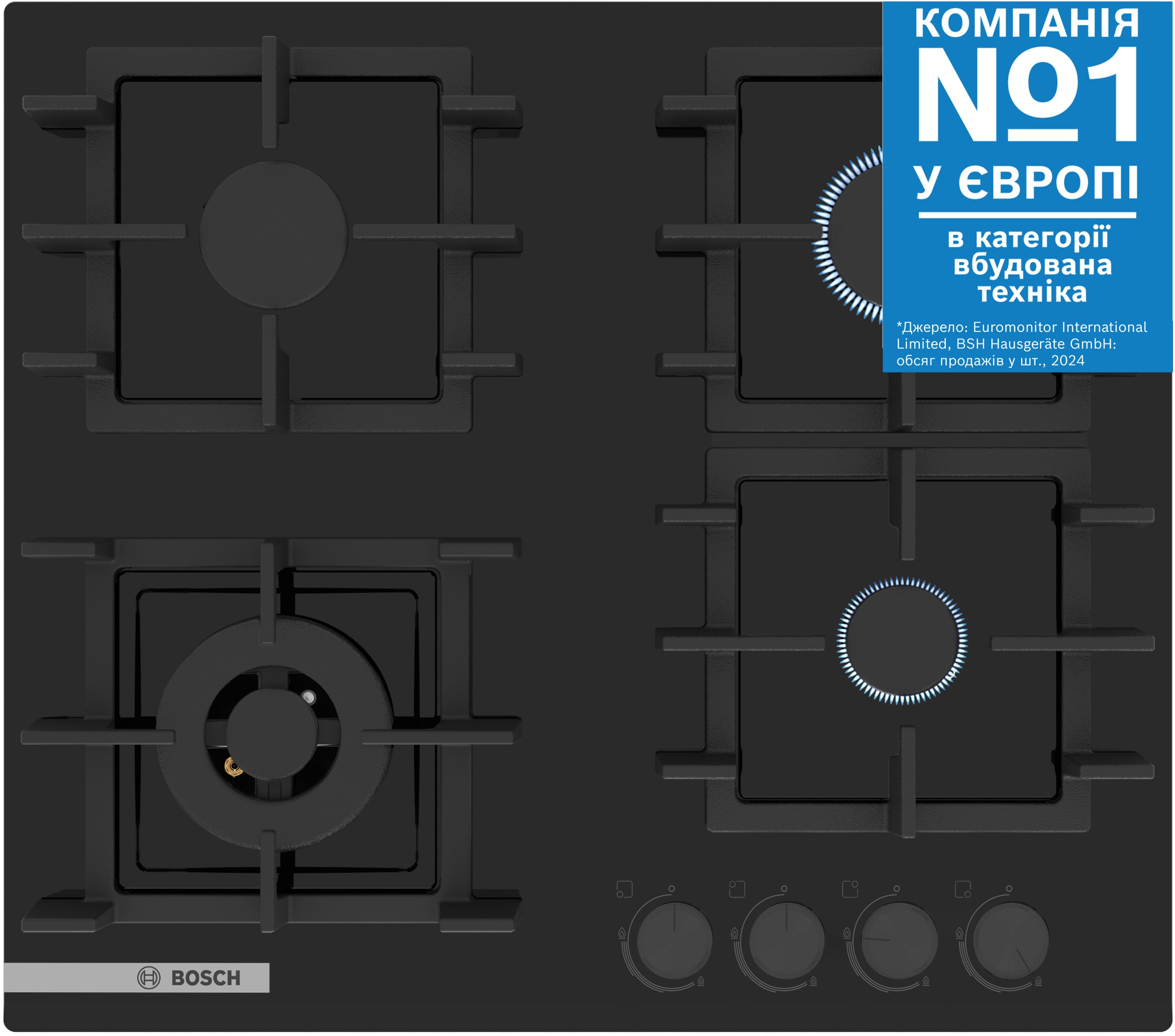 Варочная панель газовая Bosch PNK6B6P40R - Фото 1