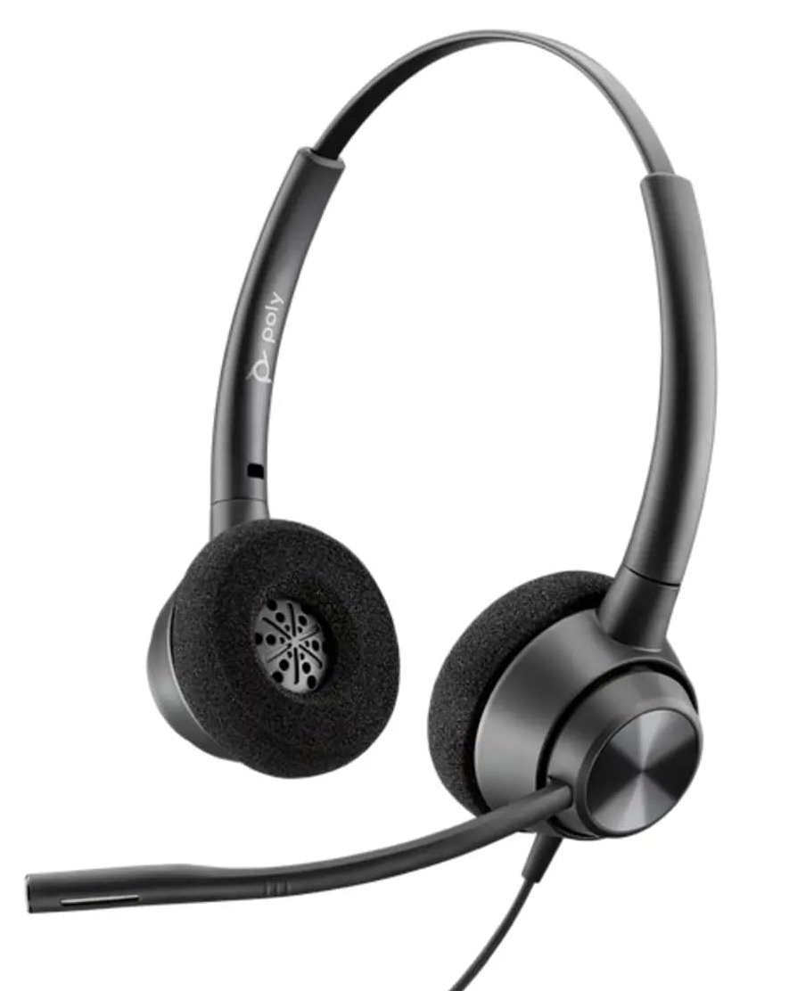 Гарнитура проводная Poly On-ear EncorePro 320 Black (767G0AA) - Фото 1