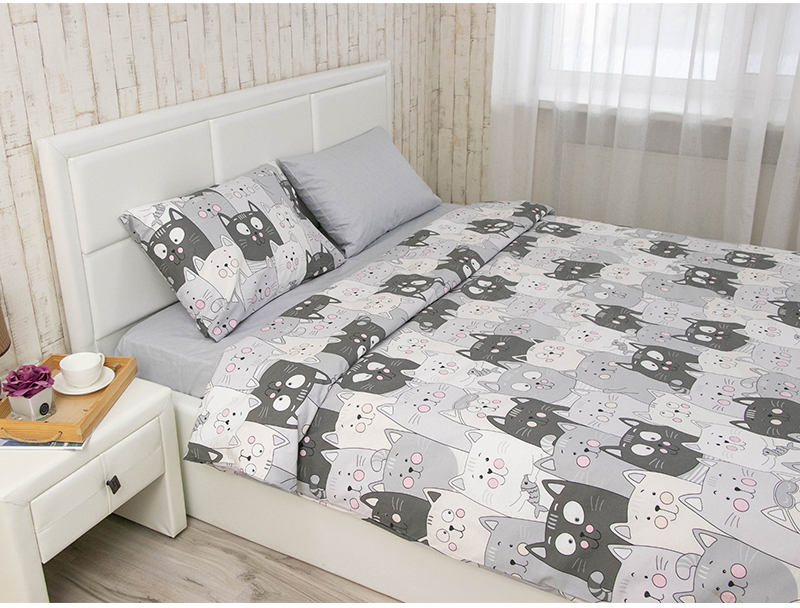 Комплект постельного белья Руно бязь (677.114Б_Grey Cat) - Фото 1