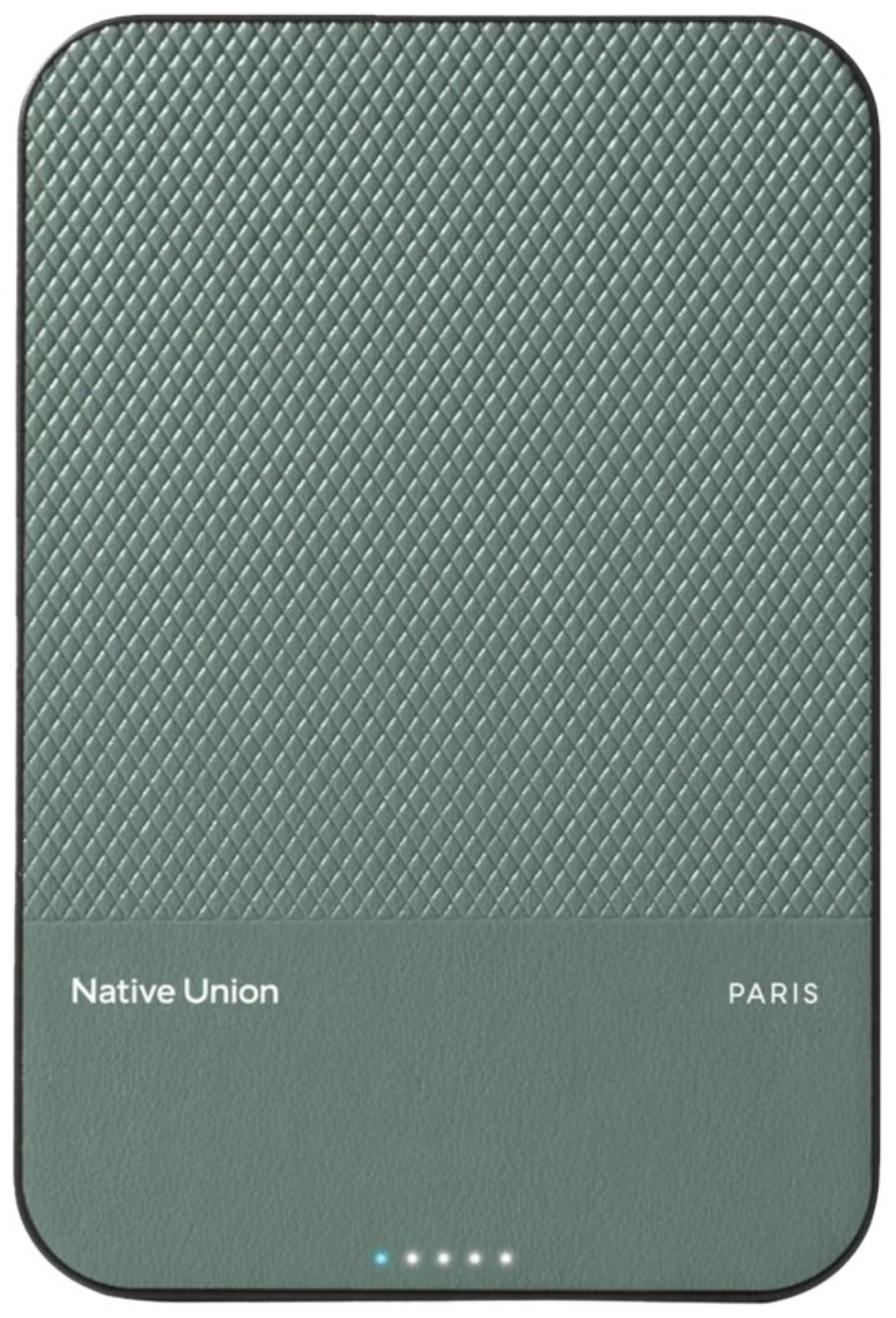 Батарея мобильная Native Union (Re) Classic Magnetic Power Bank 5 000mAh Slate Green (PB-5KMS-GRN) - Фото 1