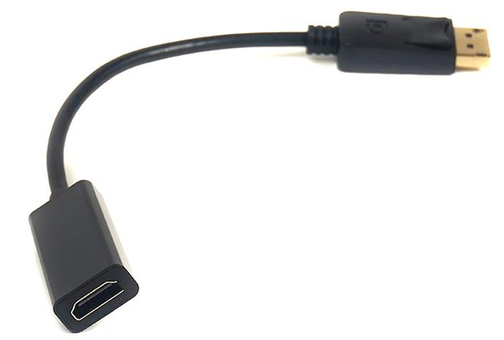 Переходник HDMI PowerPlant DisplayPort-HDMI 0.2m Black (CA910465) - Фото 1