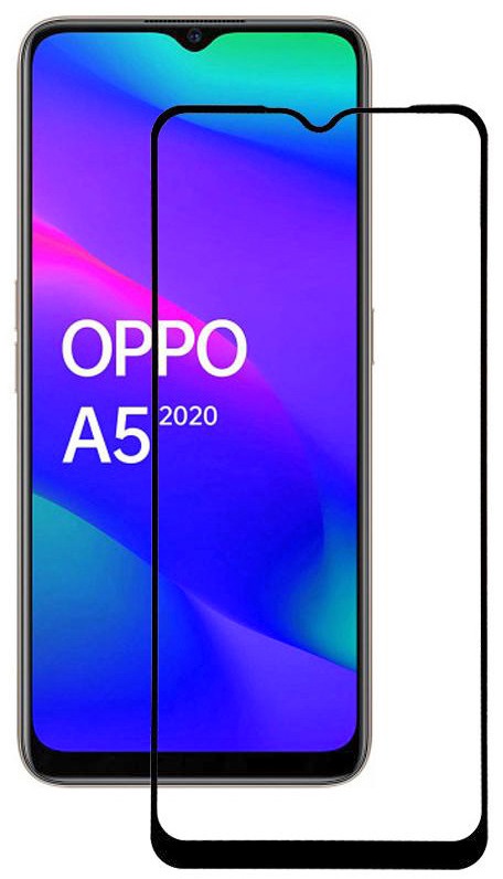 Защитное стекло для смартфона PowerPlant Full Screen for OPPO A5 (2020) Black (GL607976) - Фото 1
