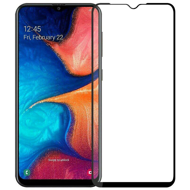 Защитное стекло для смартфона PowerPlant Full Screen for Samsung Galaxy A20 Black (GL606849) - Фото 1