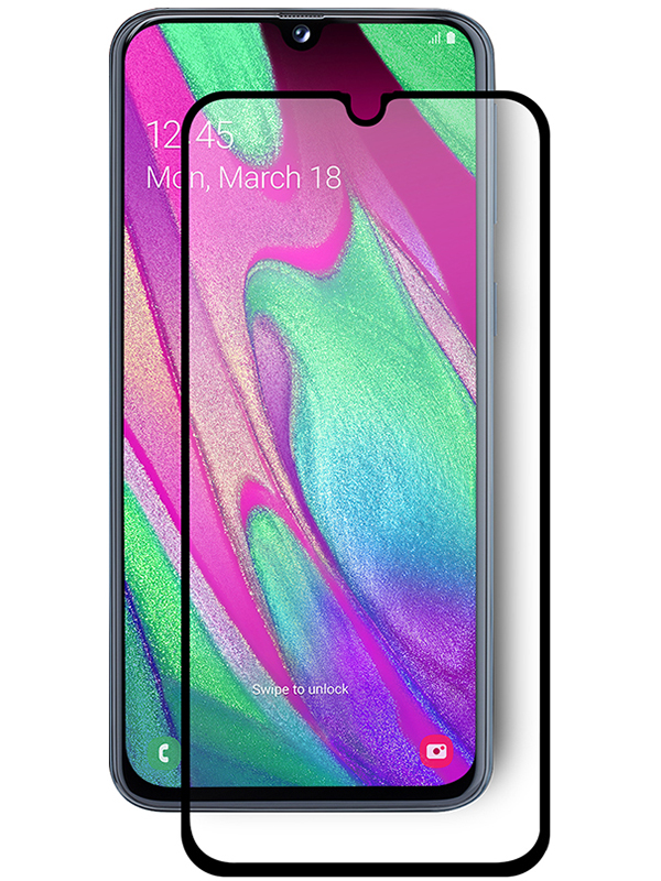 Защитное стекло для смартфона PowerPlant Full Screen for Samsung Galaxy A40 Black (GL606863) - Фото 1