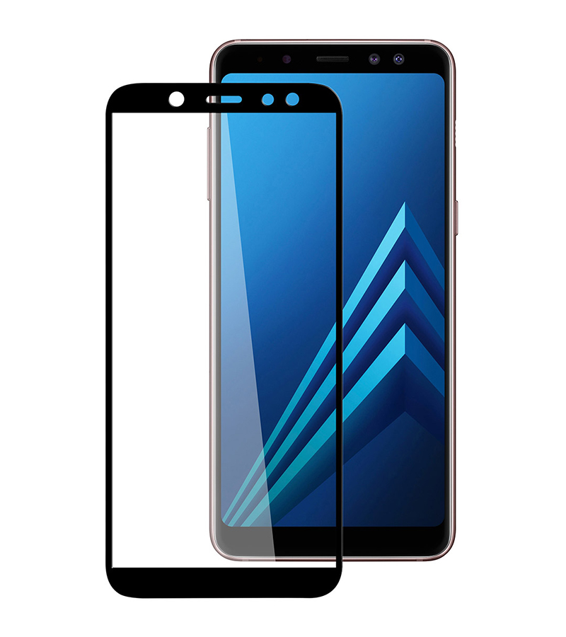 Защитное стекло для смартфона PowerPlant Full Screen for Samsung Galaxy A6 Black (GL605316) - Фото 1