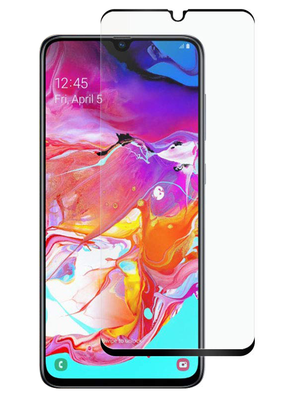 Защитное стекло для смартфона PowerPlant Full Screen for Samsung Galaxy A70 Black (GL606887) - Фото 1