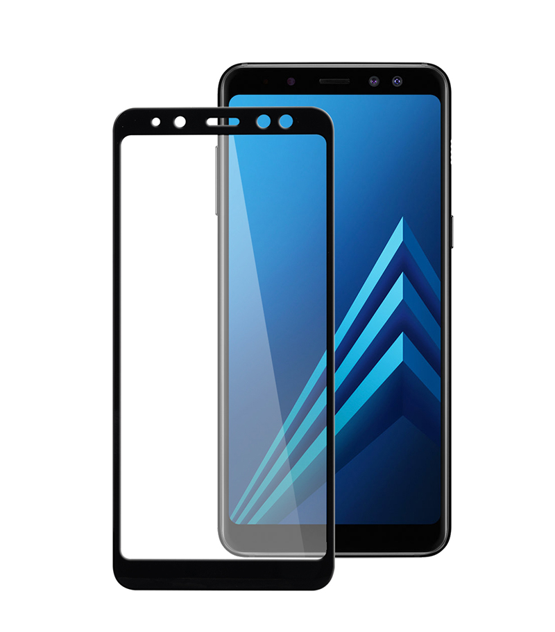 Защитное стекло для смартфона PowerPlant Full Screen for Samsung Galaxy A8+ (2018) Black (GL605439) - Фото 1
