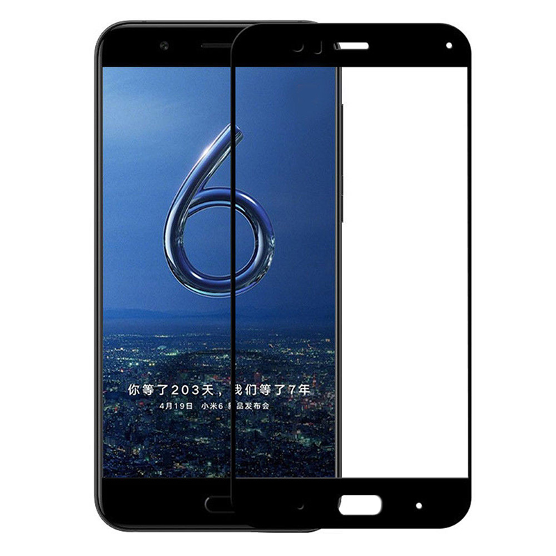 Защитное стекло для смартфона PowerPlant Full Screen for Xiaomi Mi 6 Black (GL605996) - Фото 1