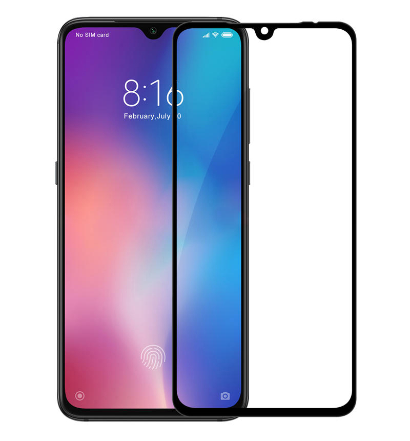 Защитное стекло для смартфона PowerPlant Full Screen for Xiaomi Mi 9 Black (GL606214) - Фото 1