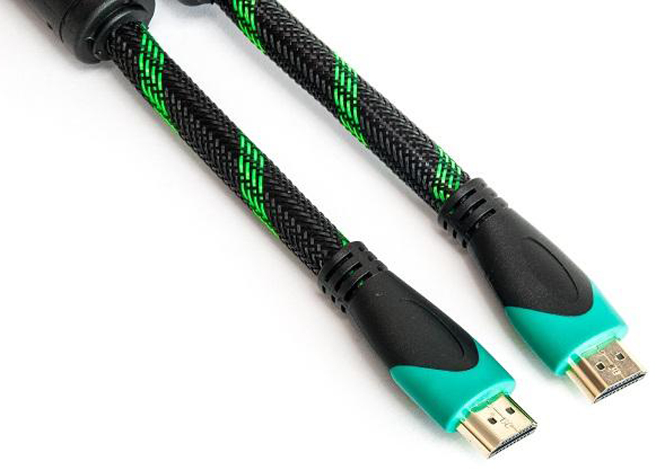 Кабель HDMI PowerPlant HDMI-HDMI v2.0 5m Double Ferrites Black (KD00AS1248) - Фото 1