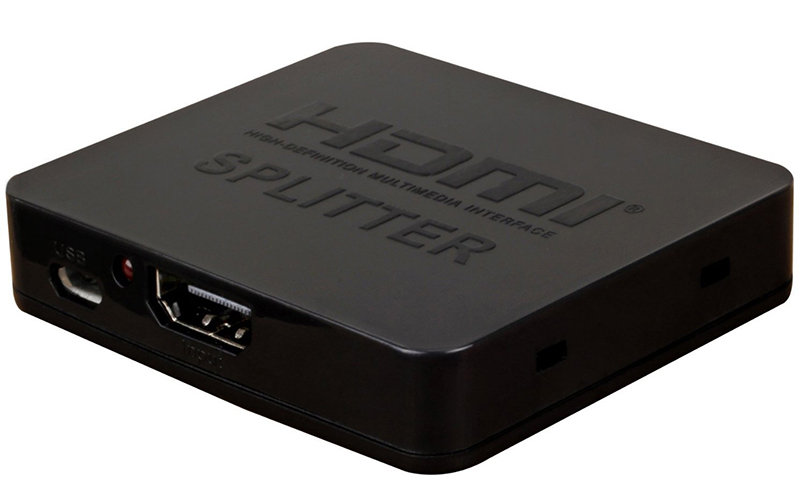 Переходник HDMI PowerPlant HDMI - 2xHDMI Black (CA911462) - Фото 1
