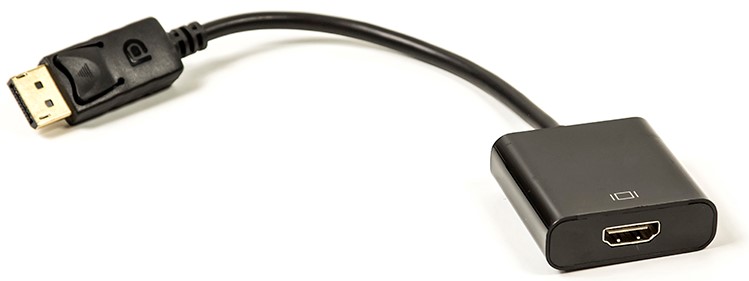 Переходник HDMI PowerPlant HDMI - DisplayPort 0.15m Black (CA910830) - Фото 1