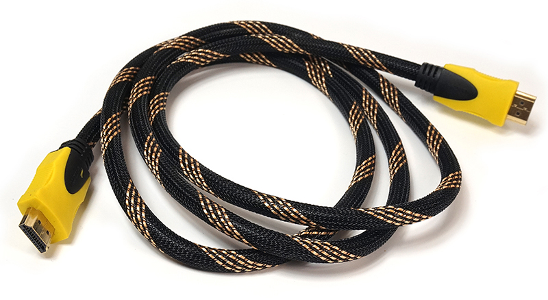 Кабель HDMI PowerPlant HDMI - HDMI 1.5m Nylon (KD00AS1177) - Фото 1