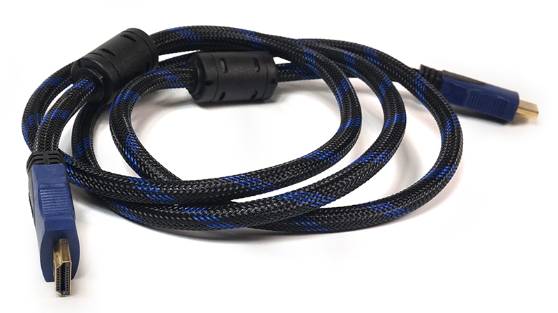 Кабель HDMI PowerPlant HDMI - HDMI 1.5m Nylon (KD00AS1180) - Фото 1