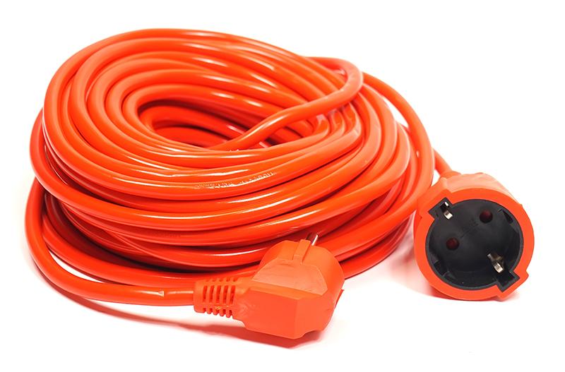 Удлинитель 220В PowerPlant JY-3024/20 (PPCA10M200S1) 1 розетка 20m Orange - Фото 1