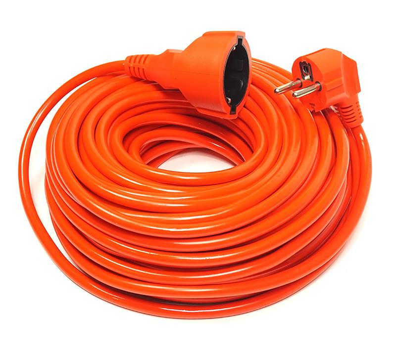 Удлинитель 220В PowerPlant JY-3024/25 (PPCA10M250S1) 1 розетка 25m Orange - Фото 1