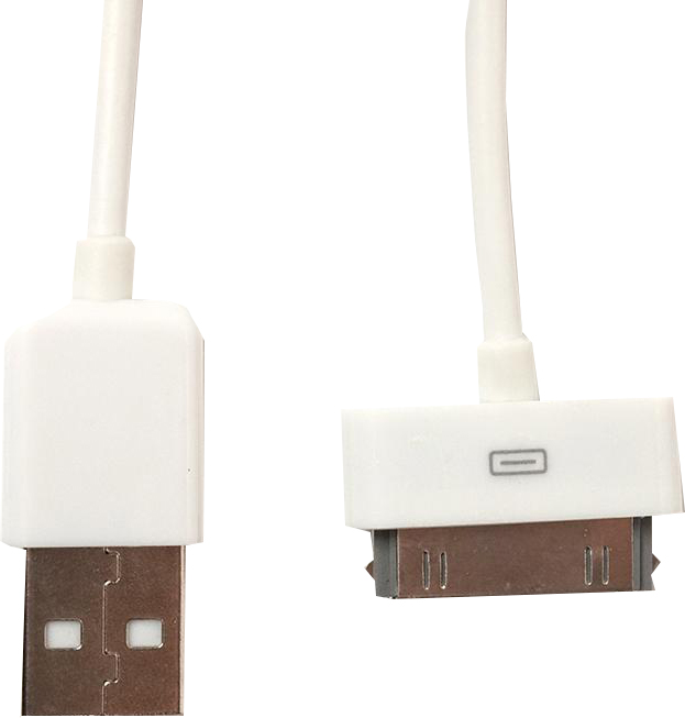 Кабель синхронизации данных PowerPlant USB-Apple 30pin 1m White (DV00DV4045) - Фото 1