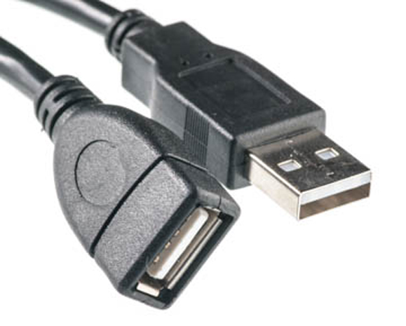 Кабель USB type A - USB type A PowerPlant USB 2.0 AF – AM 5 м One Ferrite (KD00AS1212) - Фото 1