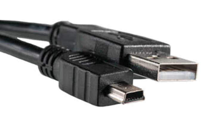 Кабель USB - miniUSB PowerPlant USB 2.0 AM-MiniUSB AM 1.5m Black (KD00AS1244) - Фото 1