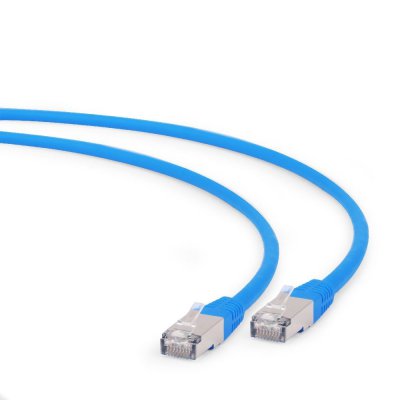 Кабель патч-корд Cablexpert S/FTP (PP6A-LSZHCU-B-0.25M) 50u 0.25m Blue - Фото 1