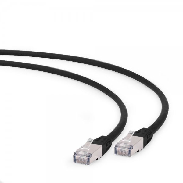 Кабель патч-корд Cablexpert S/FTP (PP6A-LSZHCU-BK-0.25M) 50u 0.25m Black - Фото 1