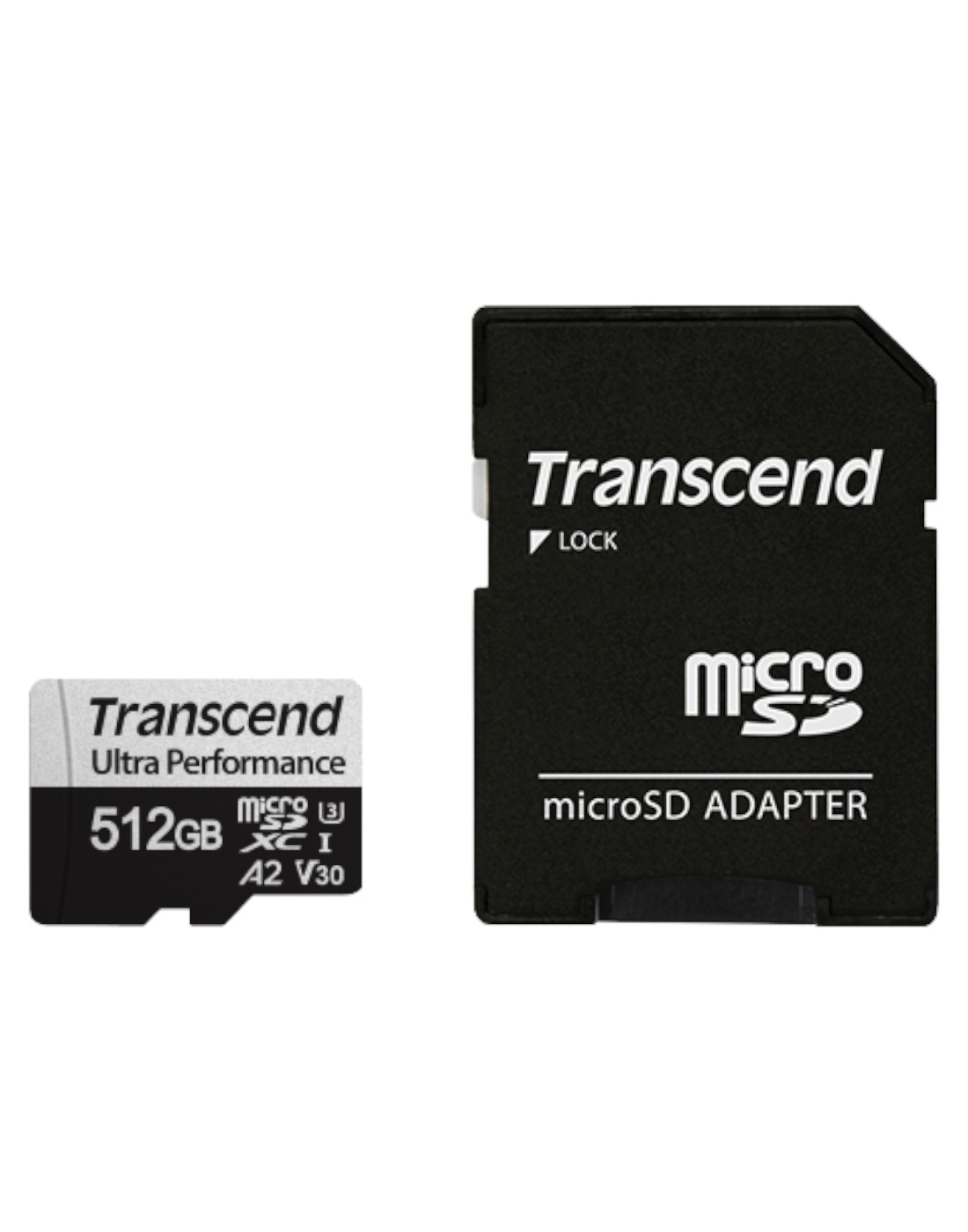 Карта памяти Transcend 512GB microSDXC w/ adapter UHS-I U3 A2 (TS512GUSD340S) - Фото 1