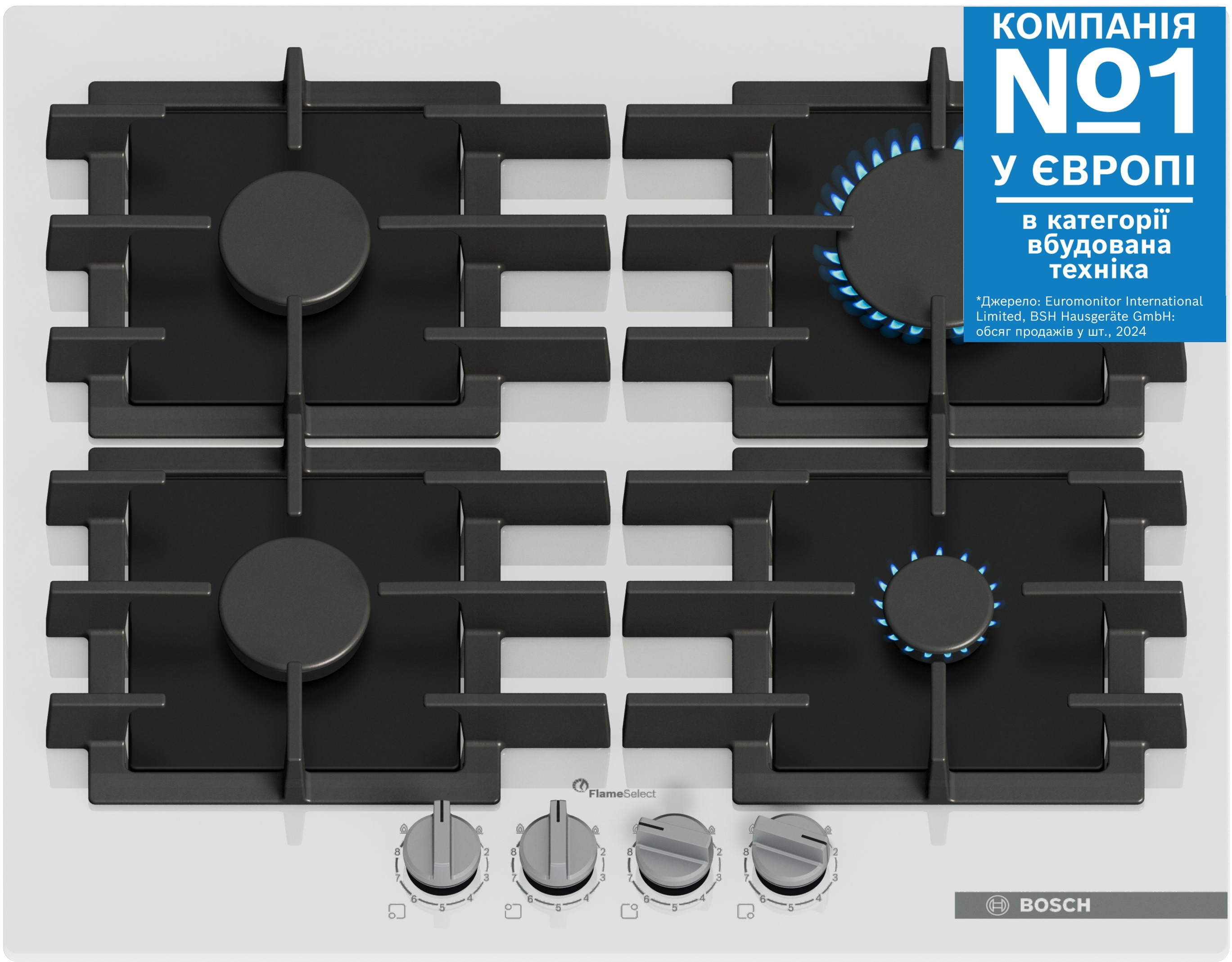 Варочная панель газовая Bosch PPP6A2I40R - Фото 1
