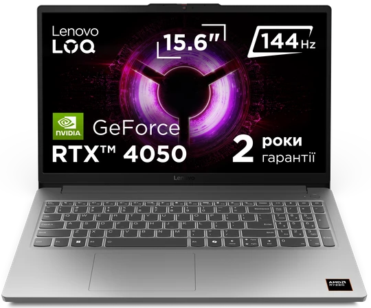 Ноутбук ігровий Lenovo LOQ 15ARP10E (83S000EMRA) Luna Grey
