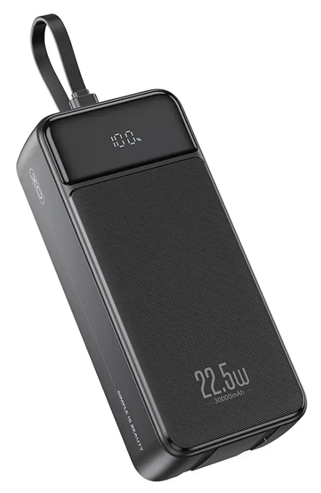 Батарея мобильная XO PR276 30000mAh 22.5W Black - Фото 1