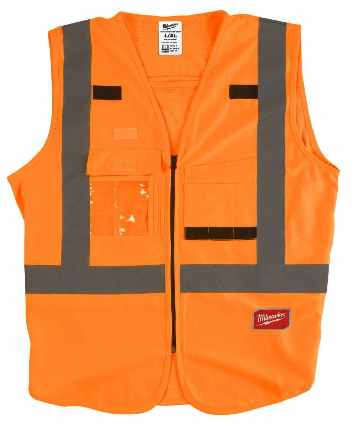 Светоотражающий жилет Milwaukee оранжевый 2XL/3XL (4932471894)