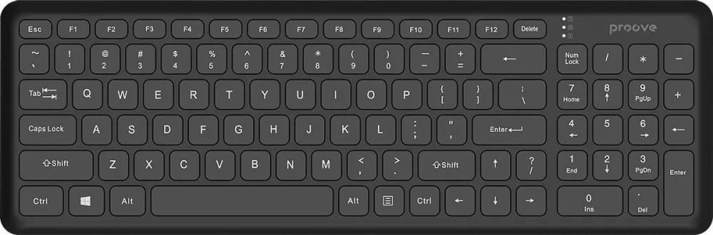 Клавиатура беспроводная Proove Classic Code (Ukraine Layout) Black (KBCD00003001) - Фото 1