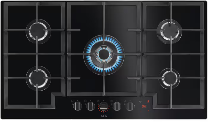 Варочная панель газовая AEG HKB95450NB - Фото 1