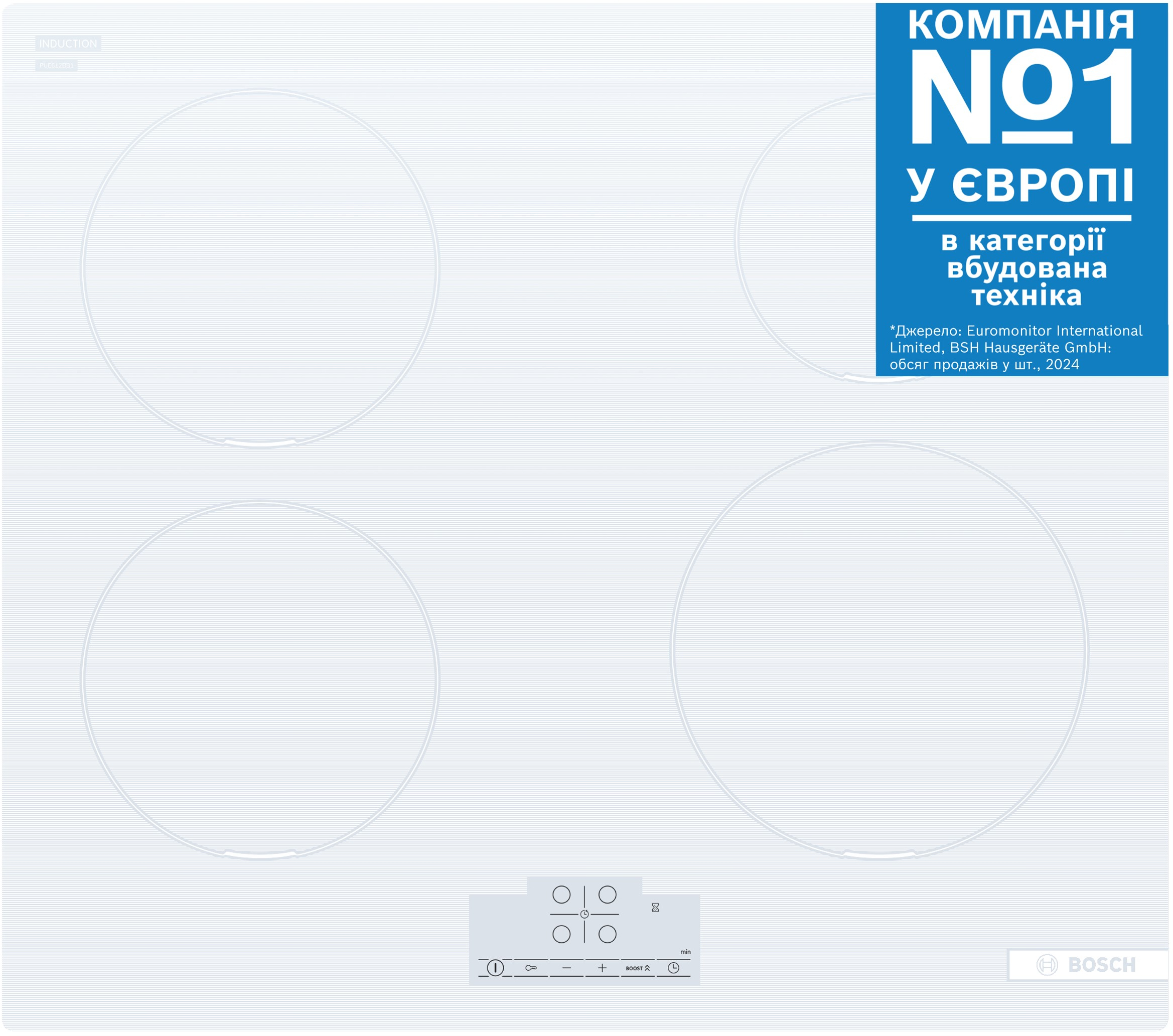 Варочная панель электрическая Bosch PUE612BB1E - Фото 1