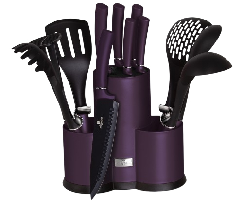 Купити Кухарський набір приладів BerlingerHaus 6 пр. і ножів 5 пр. з підставкою (BH 6258A) - Фото 1 Кухарський набір приладів BerlingerHaus 6 пр. і ножів 5 пр. з підставкою (BH 6258A) - Фото 1