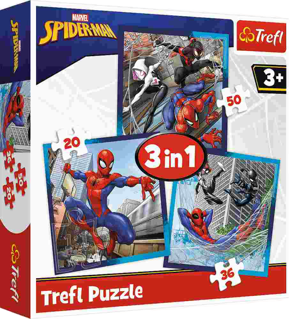 Пазлы (3-4 года) Trefl 3в1 Spiderman Друзья-пауки (5900511348743) - Фото 1