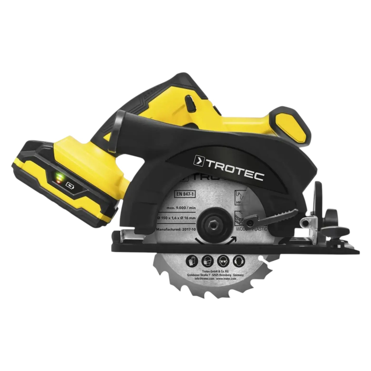 Циркулярная пила Trotec PCSS 10-20V + кейс (4430000110) - Фото 1