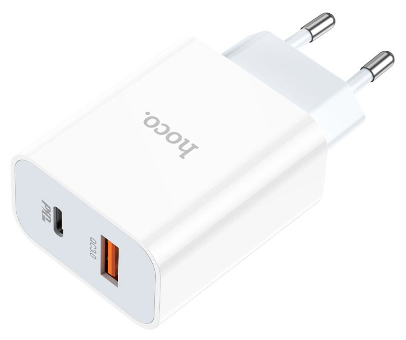 Сетевое зарядное устройство HOCO C97A PD20W+QC3.0 charger White (6931474766076) - Фото 1