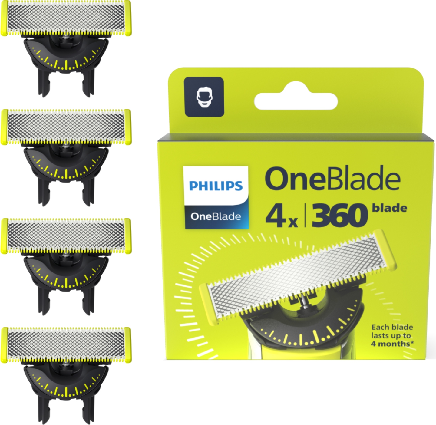 Сменные лезвия для бритвы Philips OneBlade 360 QP440/50 - Фото 1