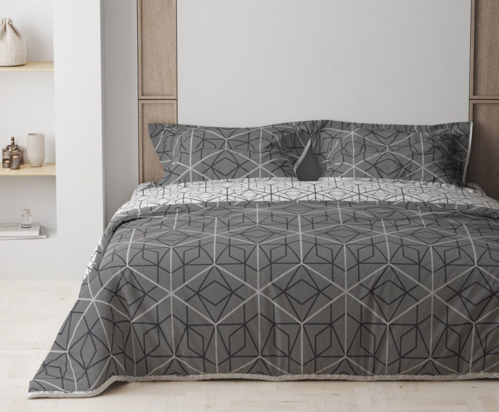 Комплект постельного белья ТЕП Happy Sleep Quadro Star Grey (2-03797_25741) - Фото 1