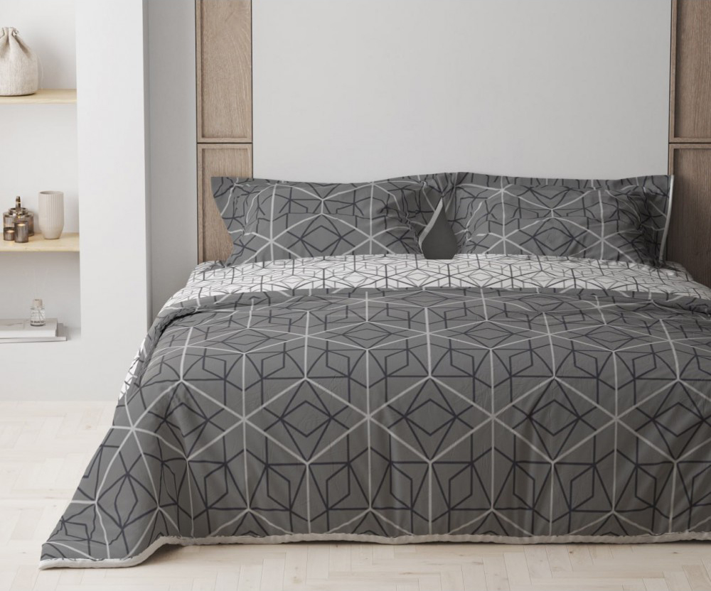 Комплект постельного белья ТЕП Happy Sleep Quadro Star Grey (2-03795_25739) - Фото 1