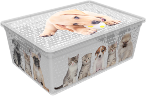 Корзина для хранения Qutu Light Box с/к Cats and Dogs 5 л - Фото 1