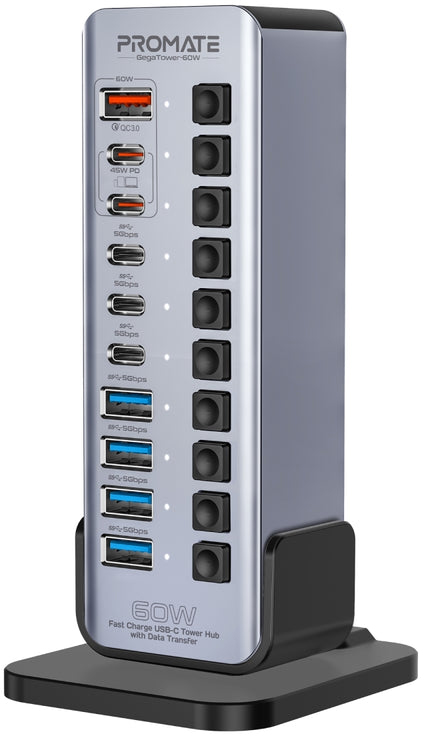 Хаб USB Promate gegatower-60w - Фото 1