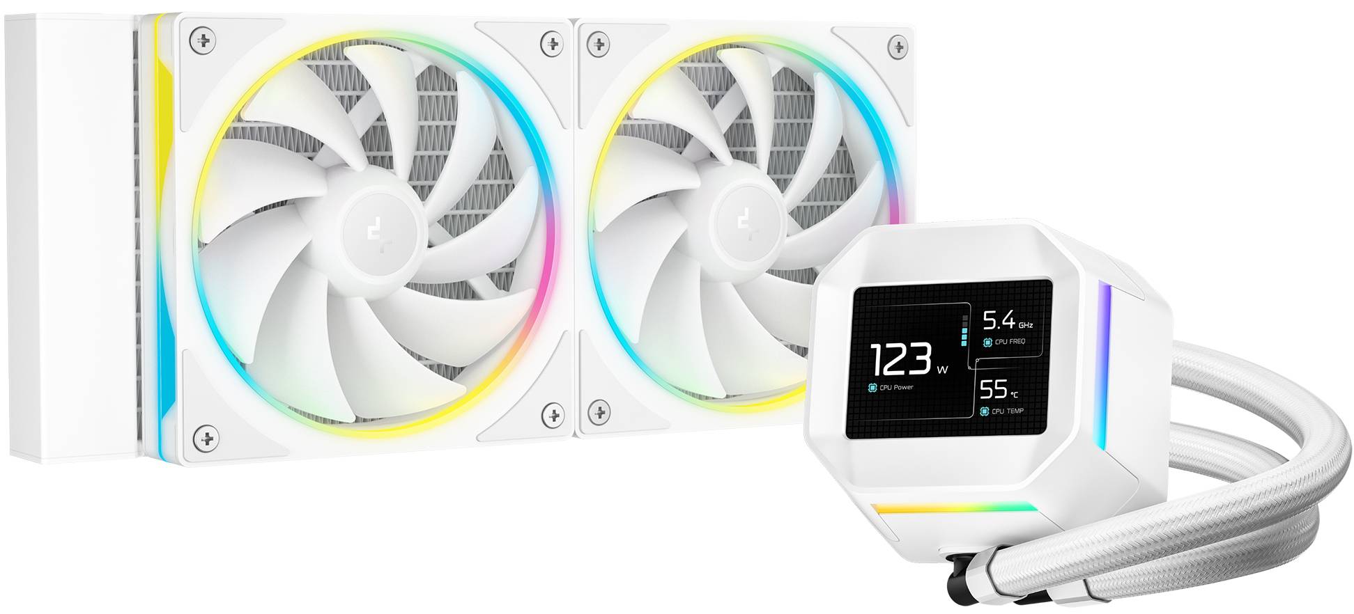 Купити Водяна система охолодження Deepcool LM240 WH (R-LM240-WHDMMC-1) - Фото 1 Водяна система охолодження Deepcool LM240 WH (R-LM240-WHDMMC-1) - Фото 1