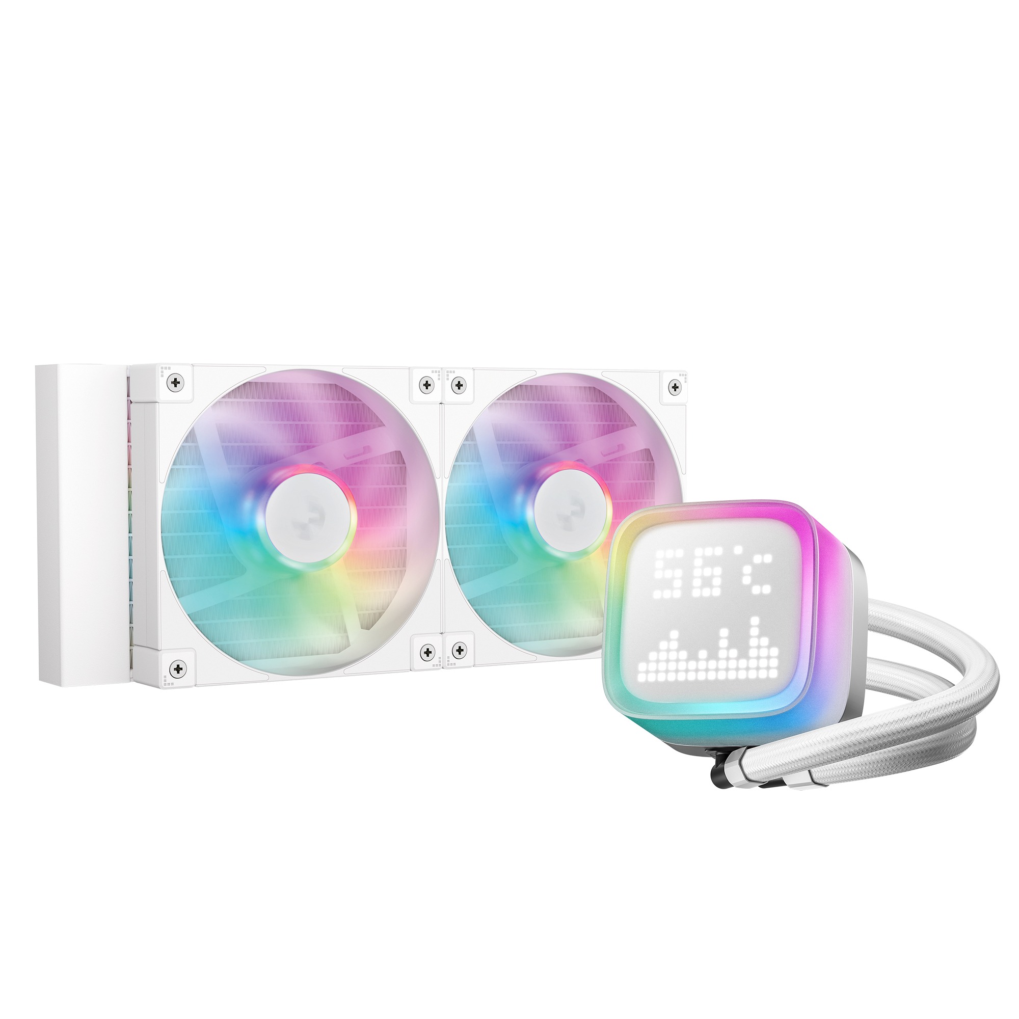 Водяна система охолодження Deepcool LP240 ARGB White (R-LP240-WHMSMC-G-1) - Фото 1