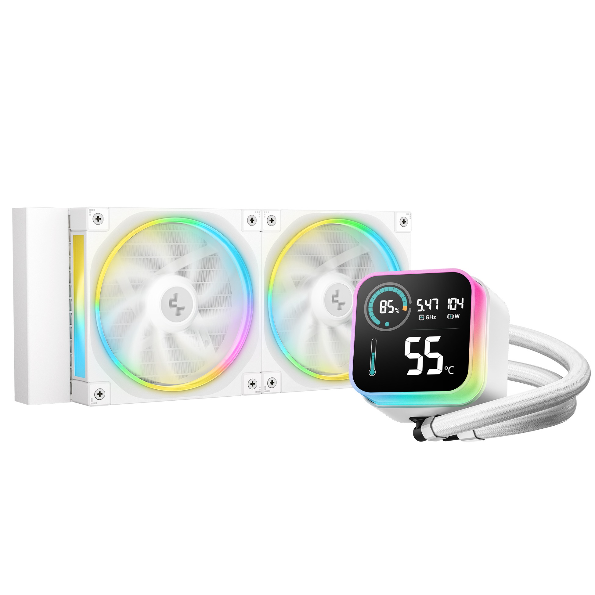 Водяна система охолодження Deepcool LQ240 White (R-LQ240-WHDSMC-G-1) - Фото 1