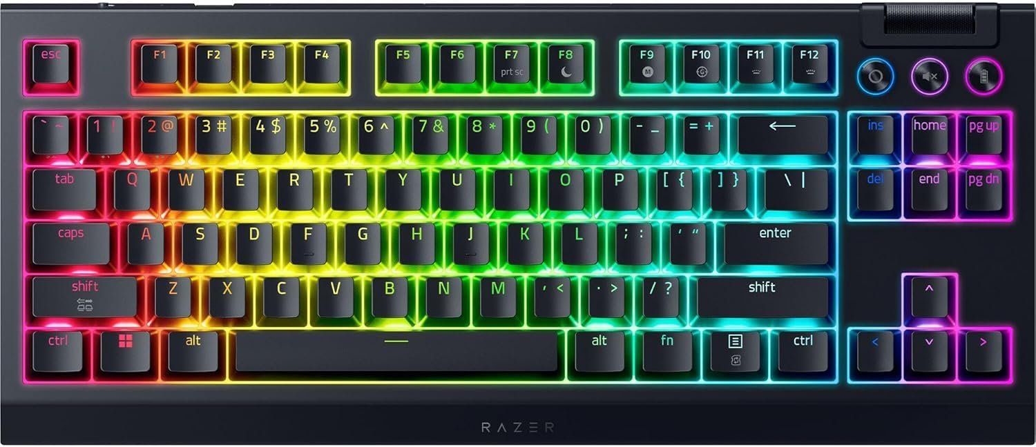 Клавиатура беспроводная игровая Razer BlackWidow V4 Low-Profile TKL Yellow switch (RZ03-05450100-R3M1) - Фото 1