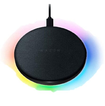 Беспроводное зарядное устройство Razer Chroma Charging Pad 10W Fast WL Charger RGB Black (RC21-01600100-R371) - Фото 1
