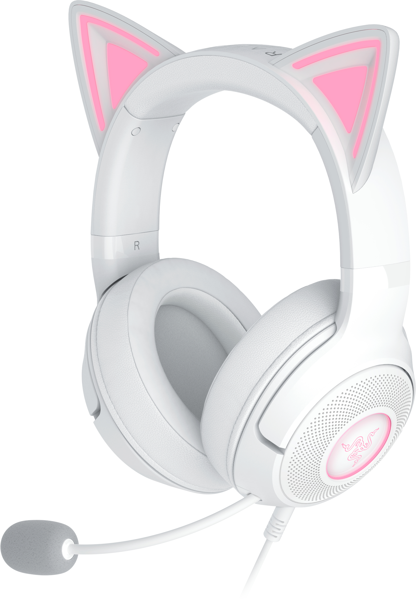 Гарнитура проводная игровая Razer Kraken Kitty V2 White (RZ04-04730600-R3M1) - Фото 1
