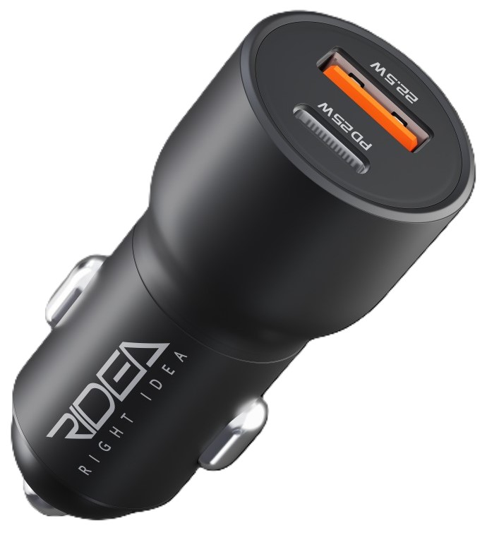 Автомобильное зарядное устройство Ridea QPow 1USB/1USB-C PD/QC 30W Black (RCC-30110) - Фото 1